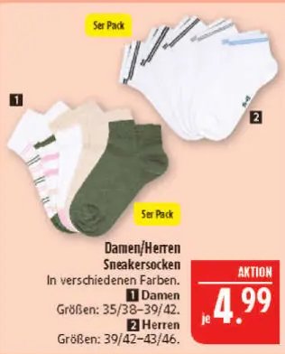 Damen/Herren Sneakersocken