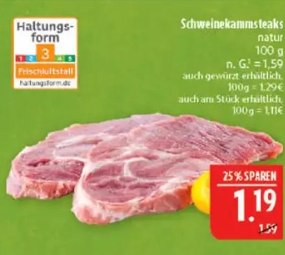 Schweinekammsteaks