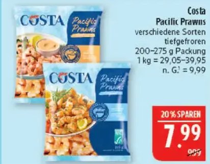 Costa Pacific Prawns