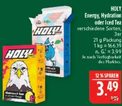 HOLY Energy, Hydration oder Iced Tea