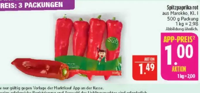Spitzpaprika rot