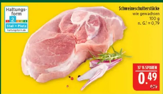 Schweineschulterstücke