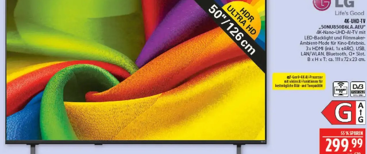 LG 4K-UHD-TV 50UN850B6LA.AEU