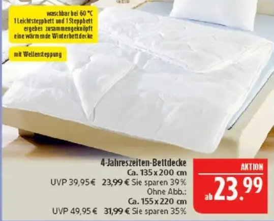 4-Jahreszeiten-Bettdecke