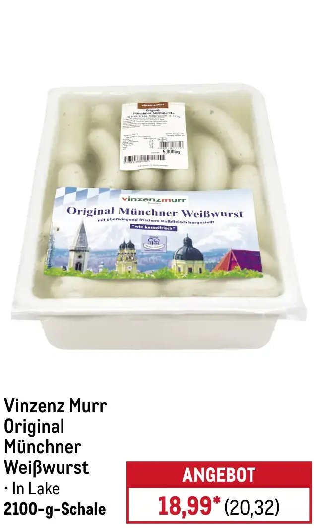 Vinzenz Murr Original Münchner Weißwurst