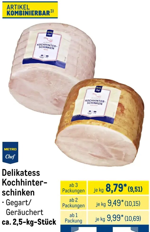 Delikatess Kochhinterschinken