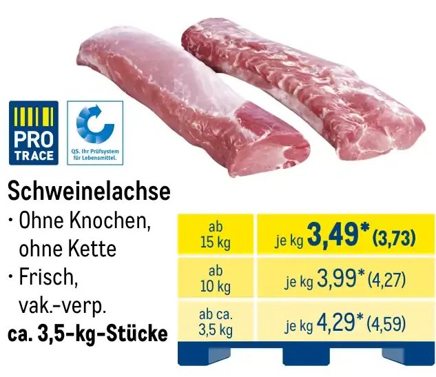 Schweinelachse
