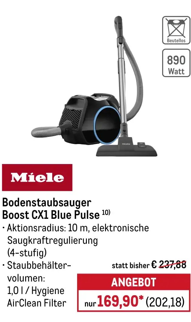 Bodenstaubsauger Boost CX1 Blue Pulse
