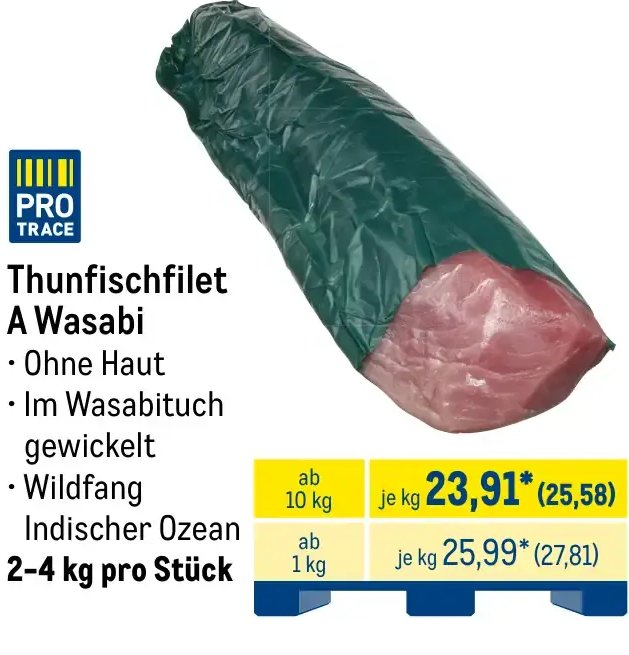 Thunfischfilet A Wasabi