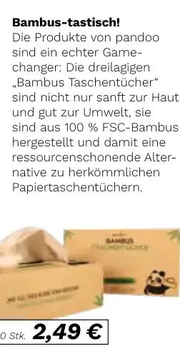 Bambus Taschentücher