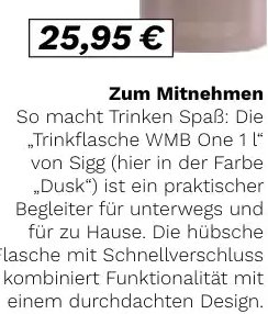 Trinkflasche WMB One 1 l