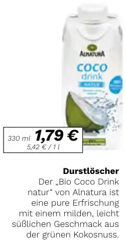Bio Coco Drink natur