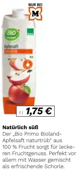 Bio Primo Bioland-Apfelsaft naturtrüb