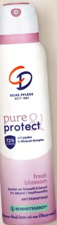 CD pure & protect Antitranspirant Spray fresh blossom