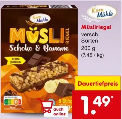 MÜSLI RIEGEL Schoko & Banane