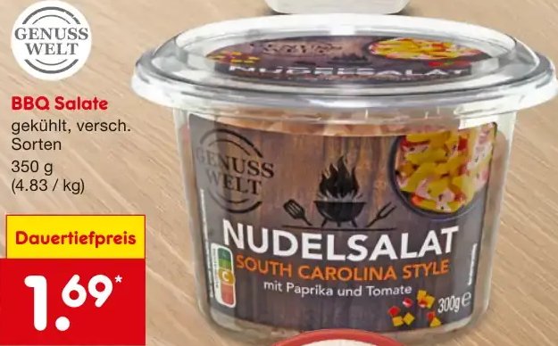 BBQ Salate Nudelsalat South Carolina Style