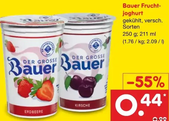 Bauer Fruchtjoghurt