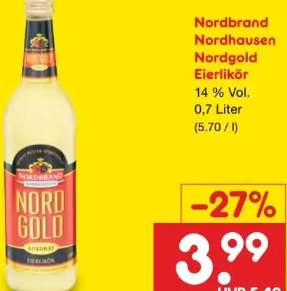 Nordbrand Nordhausen Nordgold Eierlikör