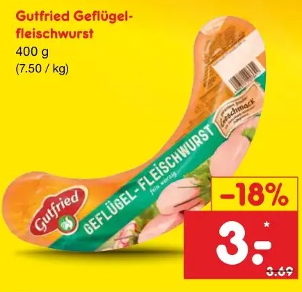 Gutfried Geflügel-fleischwurst