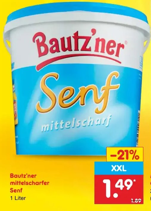 Bautz'ner mittelscharfer Senf