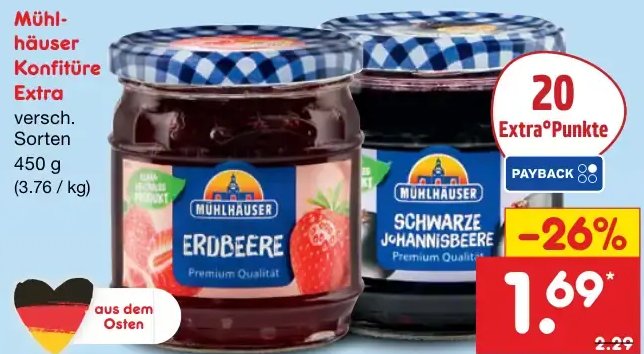 Mühlhäuser Konfitüre Extra