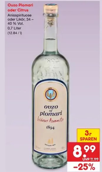 Ouzo Plomari oder Citrus