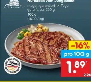 Hüftsteak vom Jungbullen