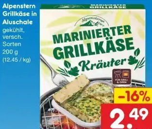 Alpenstern Grillkäse in Aluschale