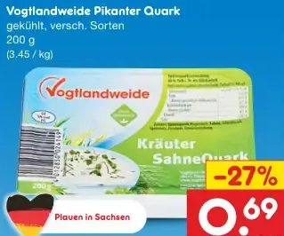 Vogtlandweide Pikanter Quark