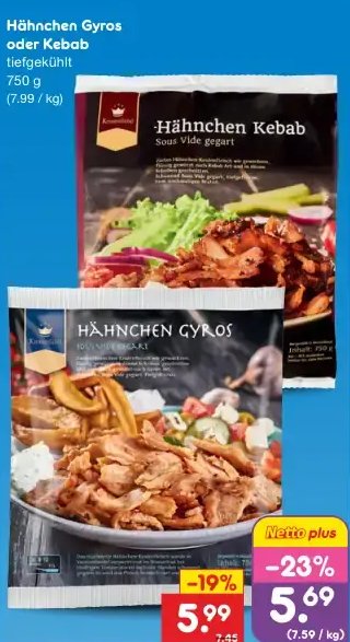 Hähnchen Gyros oder Kebab