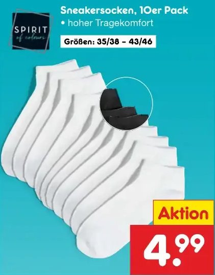 Sneakersocken, 10er Pack