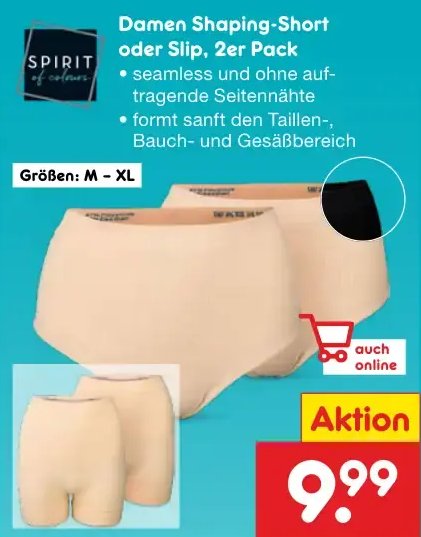 Damen Shaping-Short oder Slip, 2er Pack