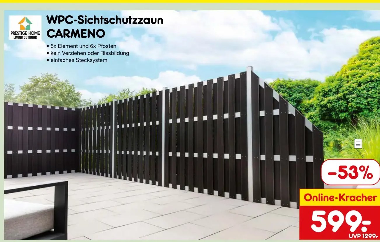 WPC-Sichtschutzzaun CARMENO