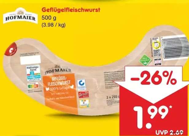 Geflügelfleischwurst