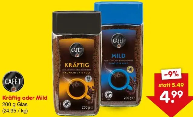CAFÉT Kräftig oder Mild