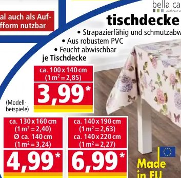 bella casa Wachstuch-Tischdecke