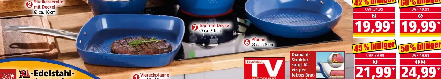 Diamant-Stielkasserolle