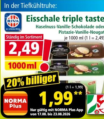Eisschale triple taste