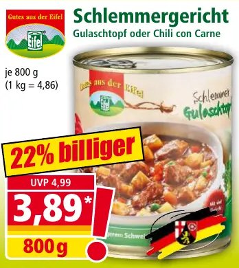 Schlemmergericht Gulaschtopf oder Chili con Carne