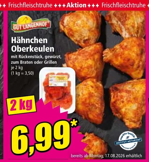 Hähnchen Oberkeulen