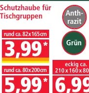 Schutzhaube für Gartentisch