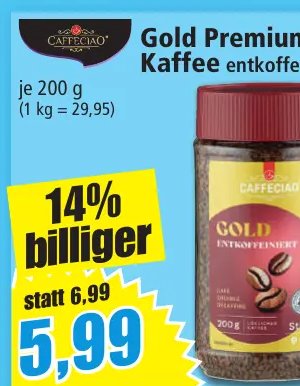 Gold Premium Kaffee entkoffeiniert