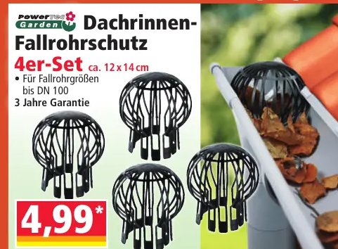 Dachrinnen-Fallrohrschutz 4er-Set