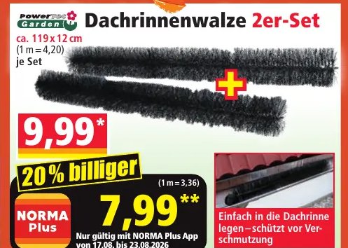 Dachrinnenwalze 2er-Set