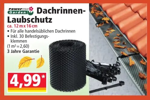 Dachrinnen-Laubschutz
