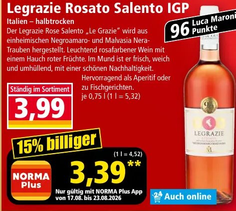 Legrazie Rosato Salento IGP