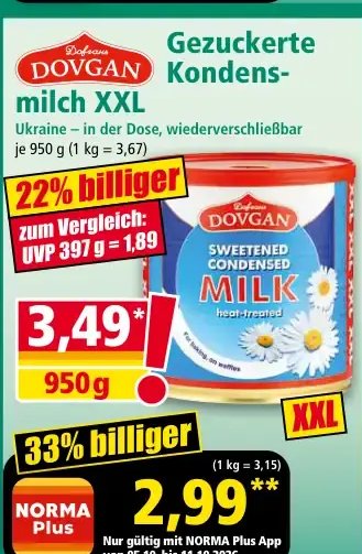 Gezuckerte Kondensmilch XXL