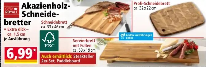 Akazienholz-Schneidebretter