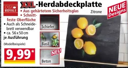XXL-Herdabdeckplatte