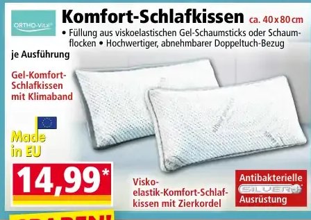 Komfort-Schlafkissen